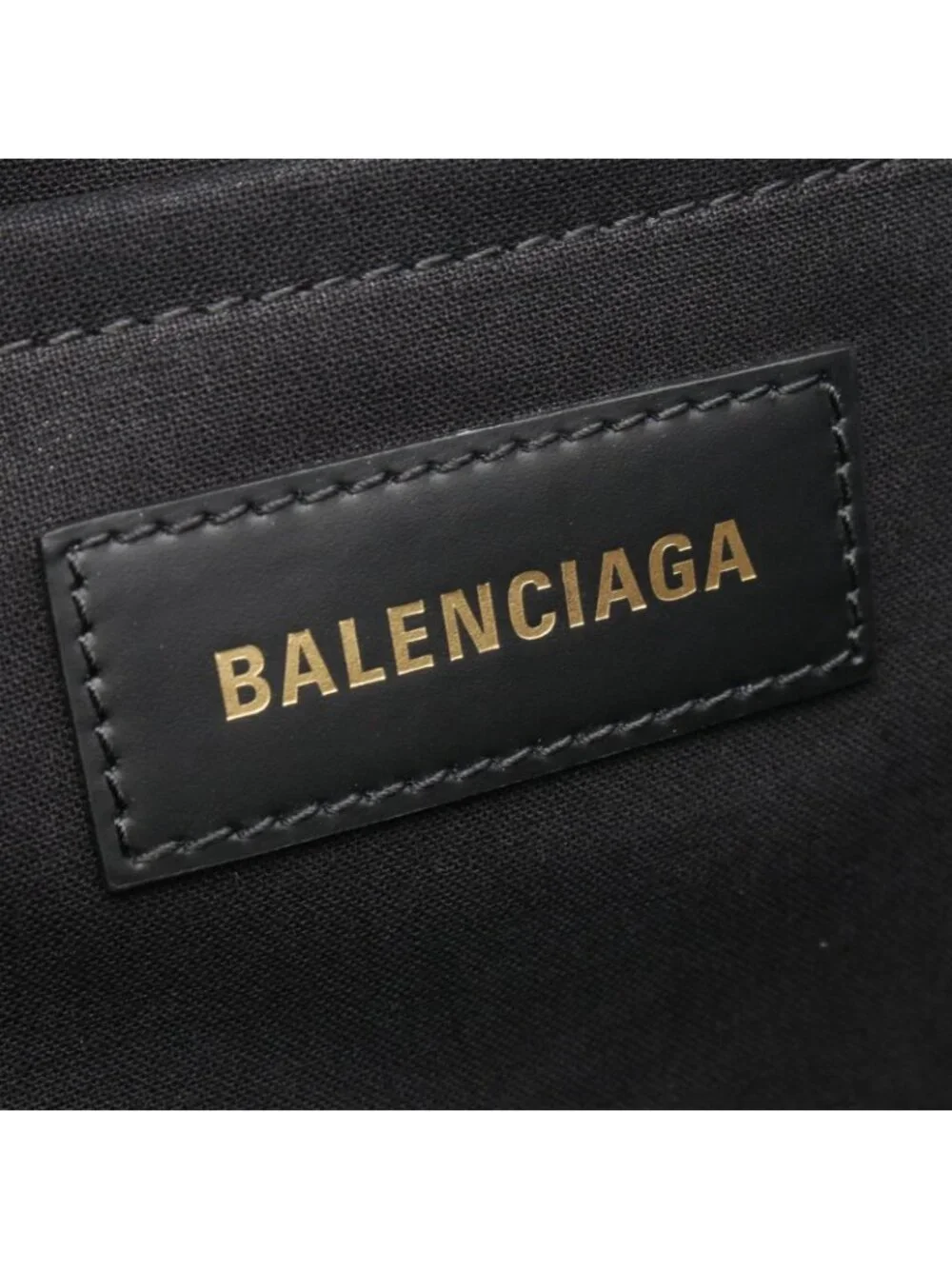 Balenciaga Tote Large 2-Way Black Canvas Leather